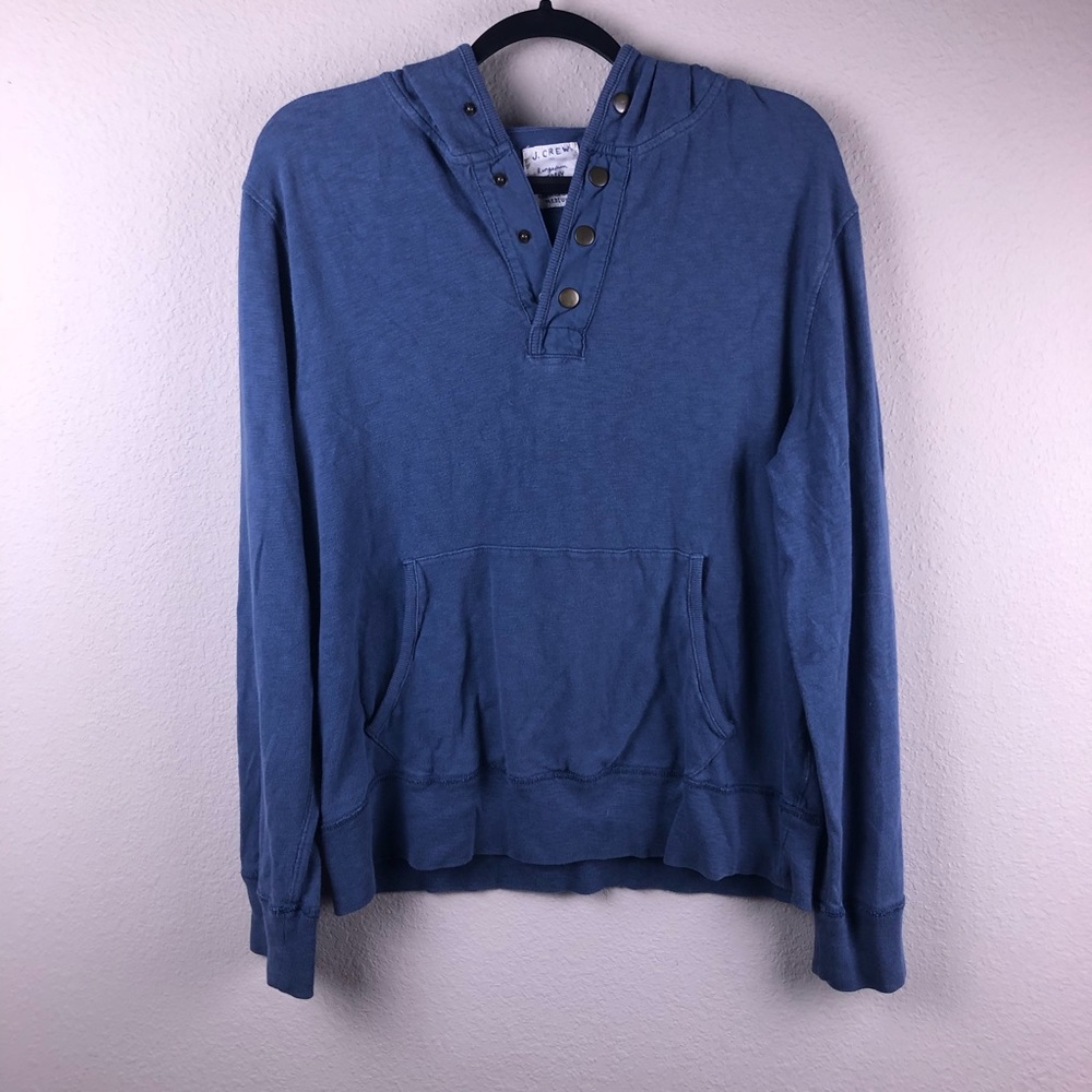 J. CREW Blue Ringspun Jersey Cotton Sweatshirt M